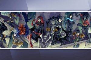 DC Comics, Batman, Nightwing, Batgirl, Batwoman, Red Robin, Red Hood, Robin III