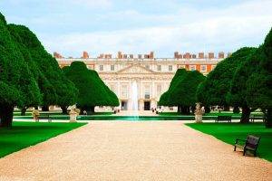 landscape, England, Hampton Court, Trees