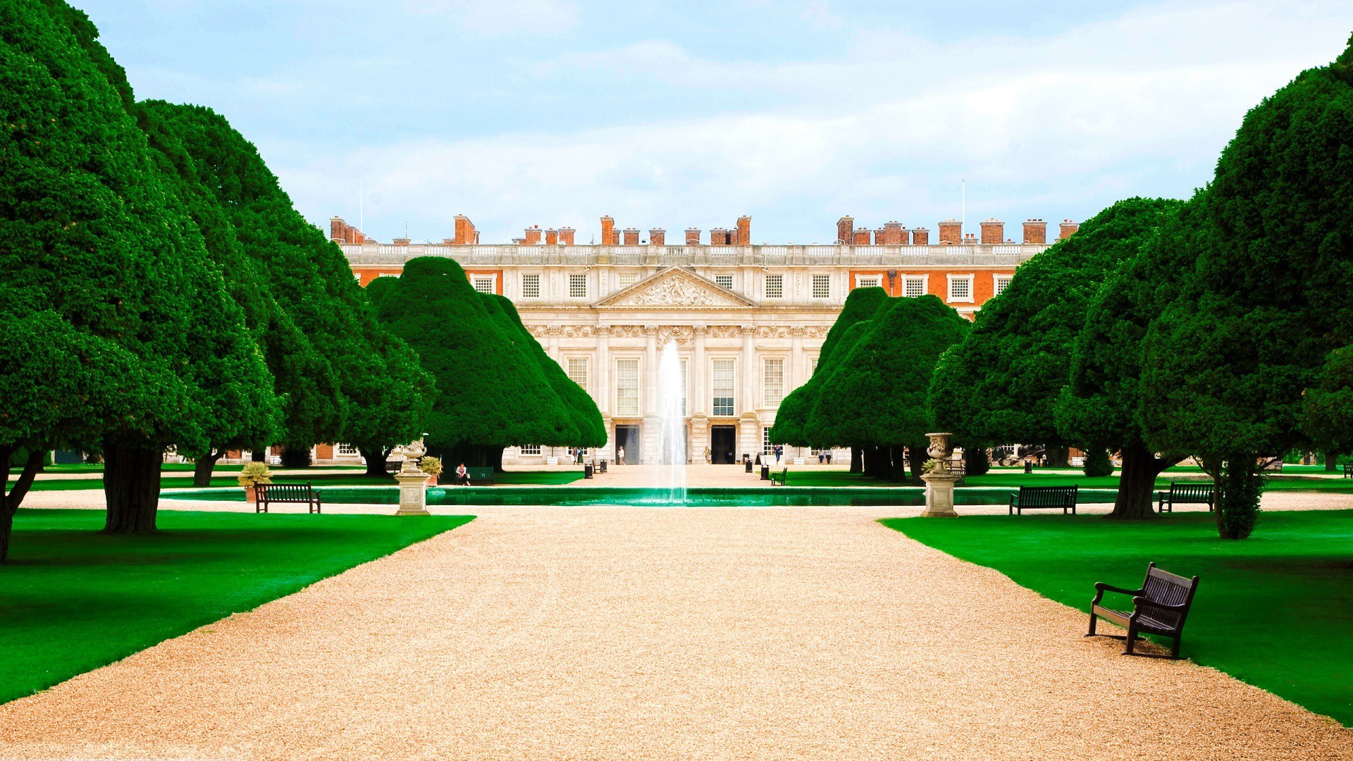 landscape, England, Hampton Court, Trees Wallpaper