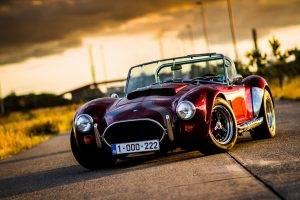 Shelby, Car, Convertible, Sunlight, Shadow, Shelby Cobra, Red Cars