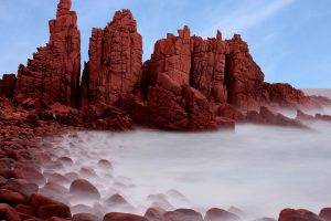 Australia, Landscape, Rock, Rock Formation, Nature, Coast, Long Exposure, Water, Beach, Sea