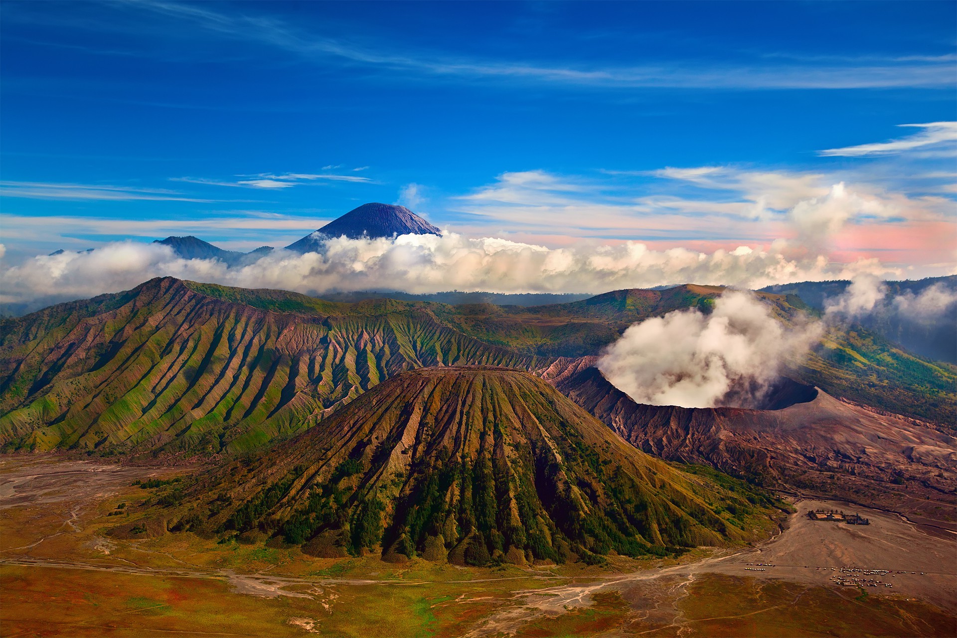 nature, Landscape, Indonesia, Volcano, Clouds Wallpaper