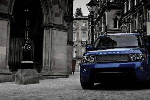 Range Rover, Car, SUV, Blue Cars, Selective Coloring