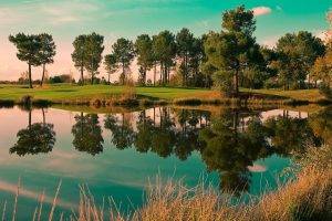 nature, Landscape, Reflection, Trees, Pond