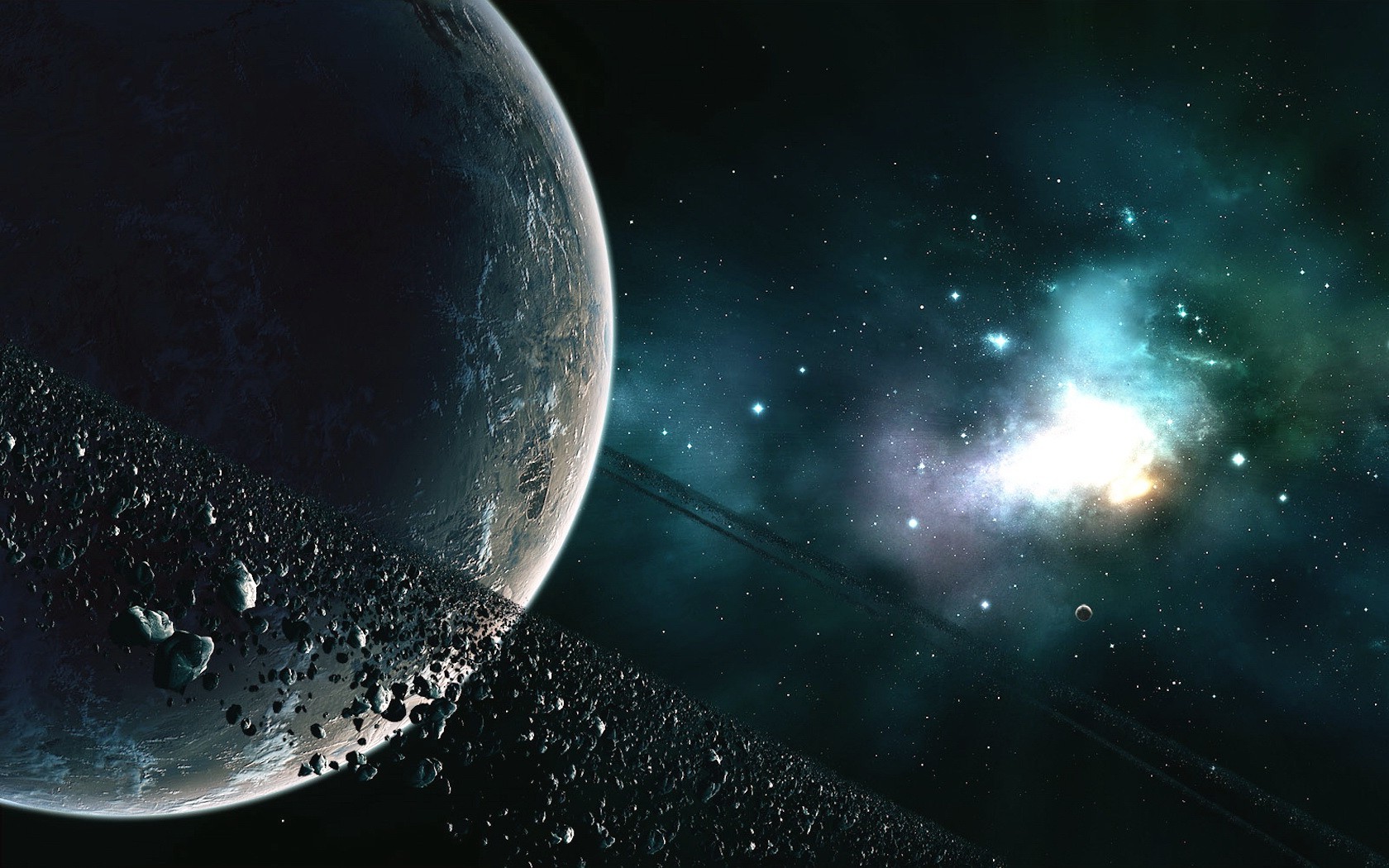 space, Moon, World, Asteroid, Space Art Wallpaper