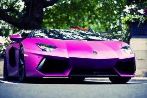 car, Purple, Lamborghini