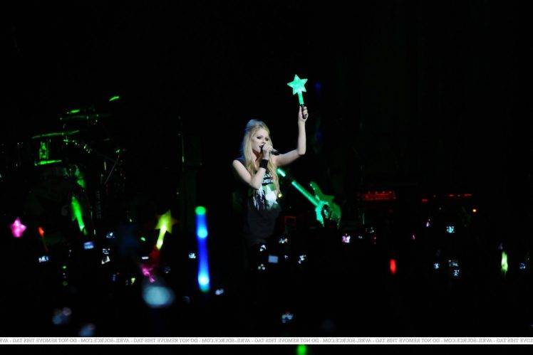 Avril Lavigne, Concerts, Singer, Glowing HD Wallpaper Desktop Background