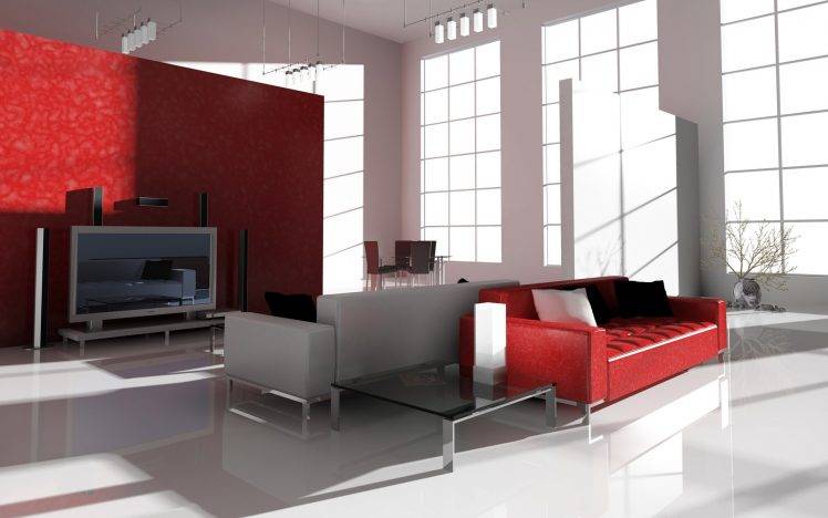 room, Architecture, Render, 3D HD Wallpaper Desktop Background