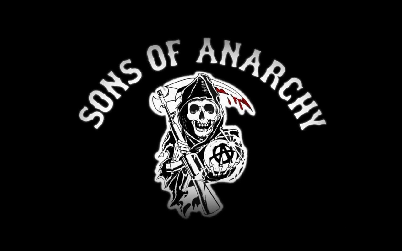 Sons Of Anarchy, Black Background, Typography Wallpaper