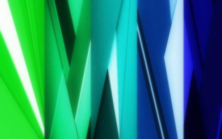 abstract, Blue, Green, Geometry HD Wallpaper Desktop Background
