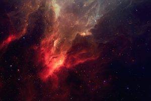 space, Stars, TylerCreatesWorlds, Nebula, Space Art, Red, Digital Art, Artwork