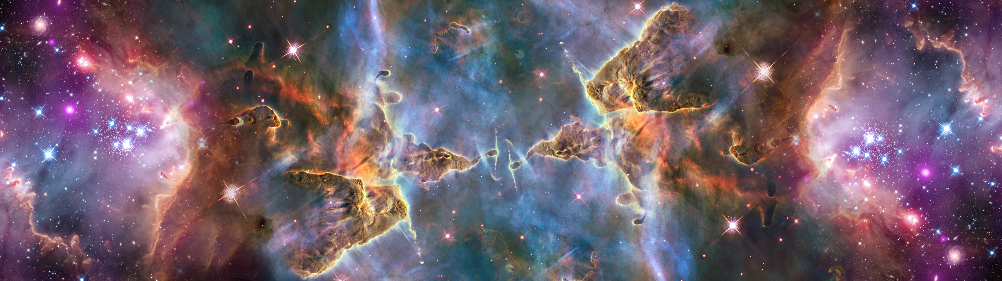 space, Stars, Nebula, Multiple Display Wallpaper