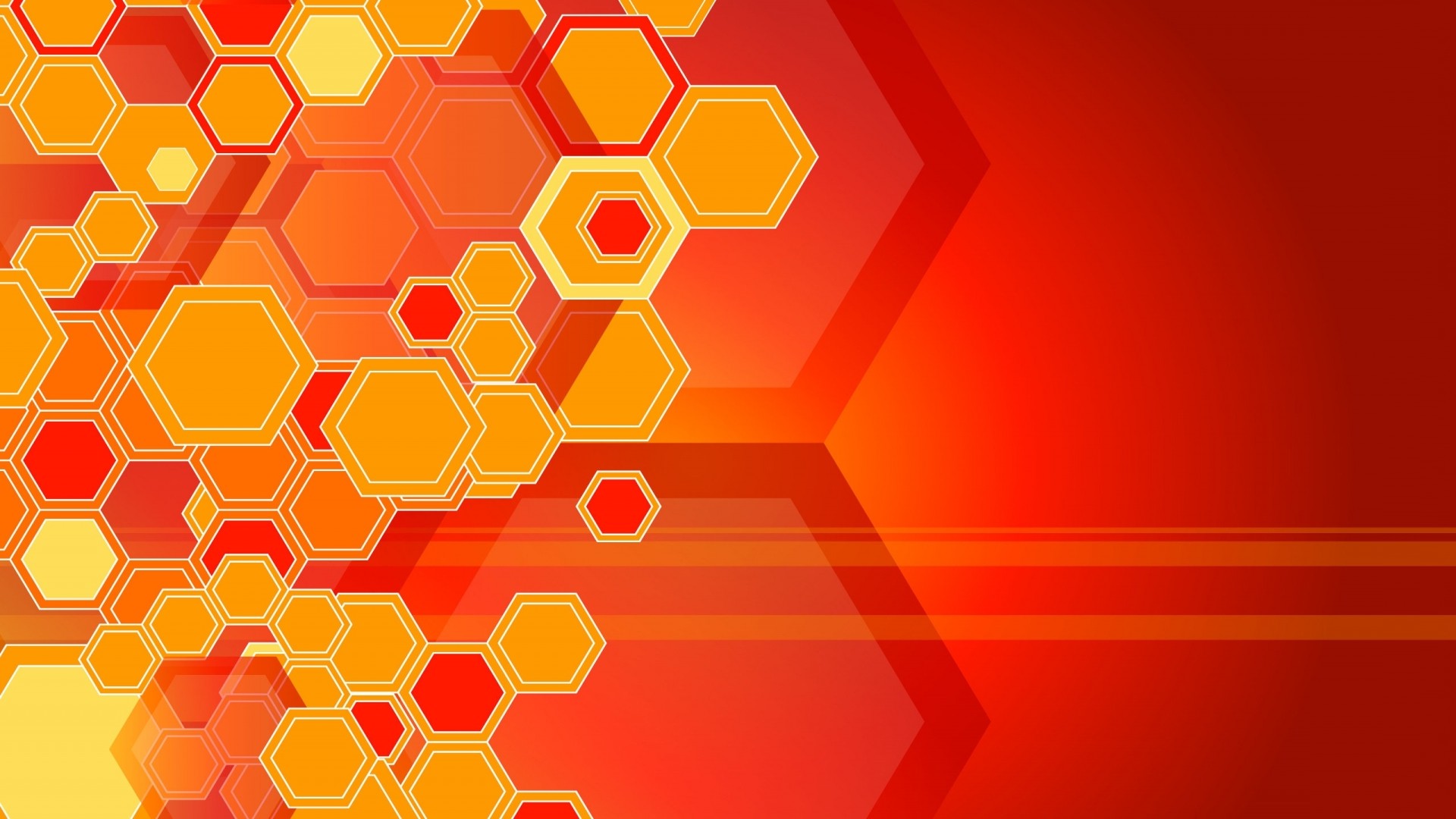 abstract, Pattern, Digital Art, Geometry, Orange, Hexagon, Artwork Wallpaper