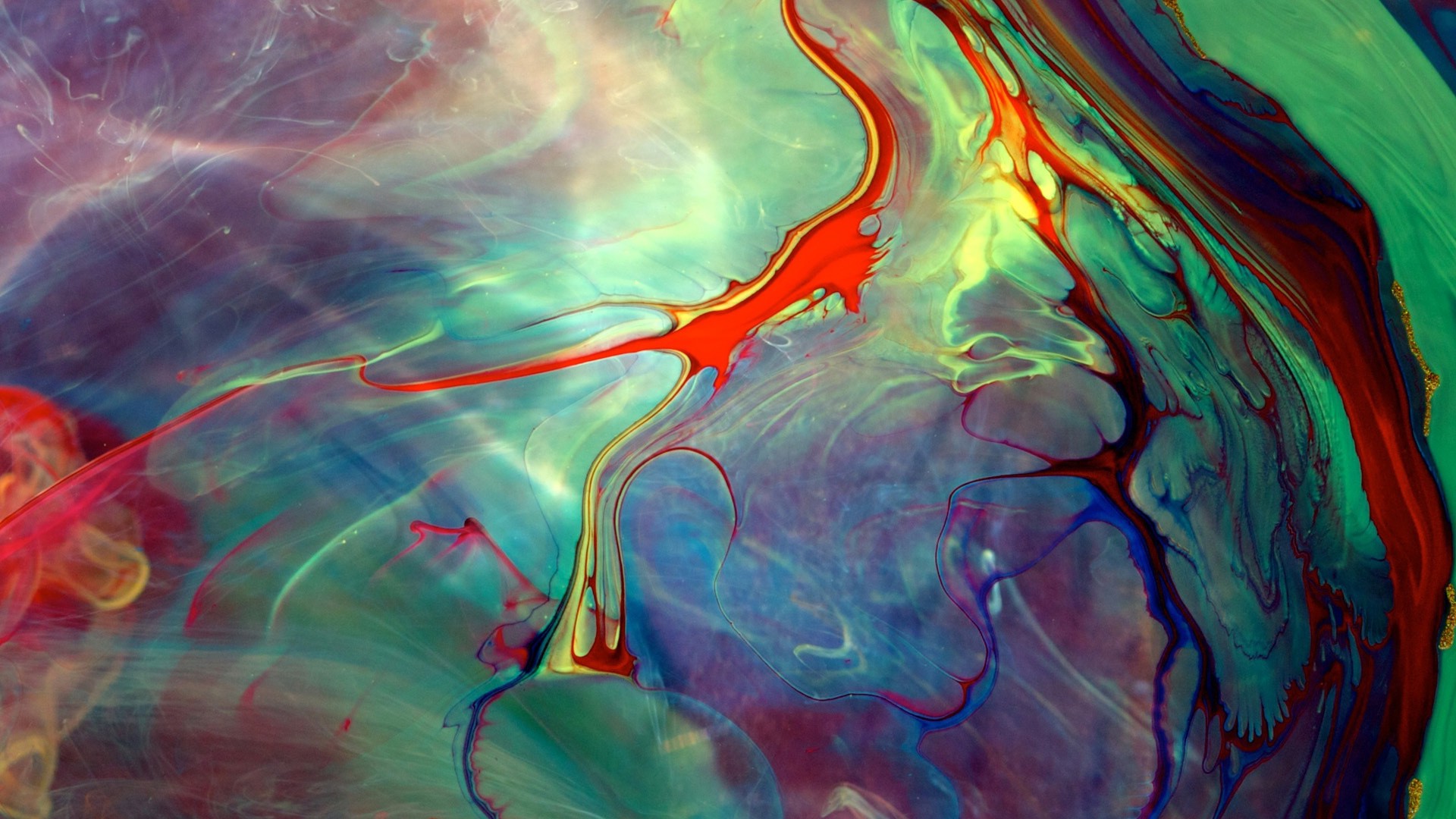 paint In Water, Streaks, Abstract Wallpaper