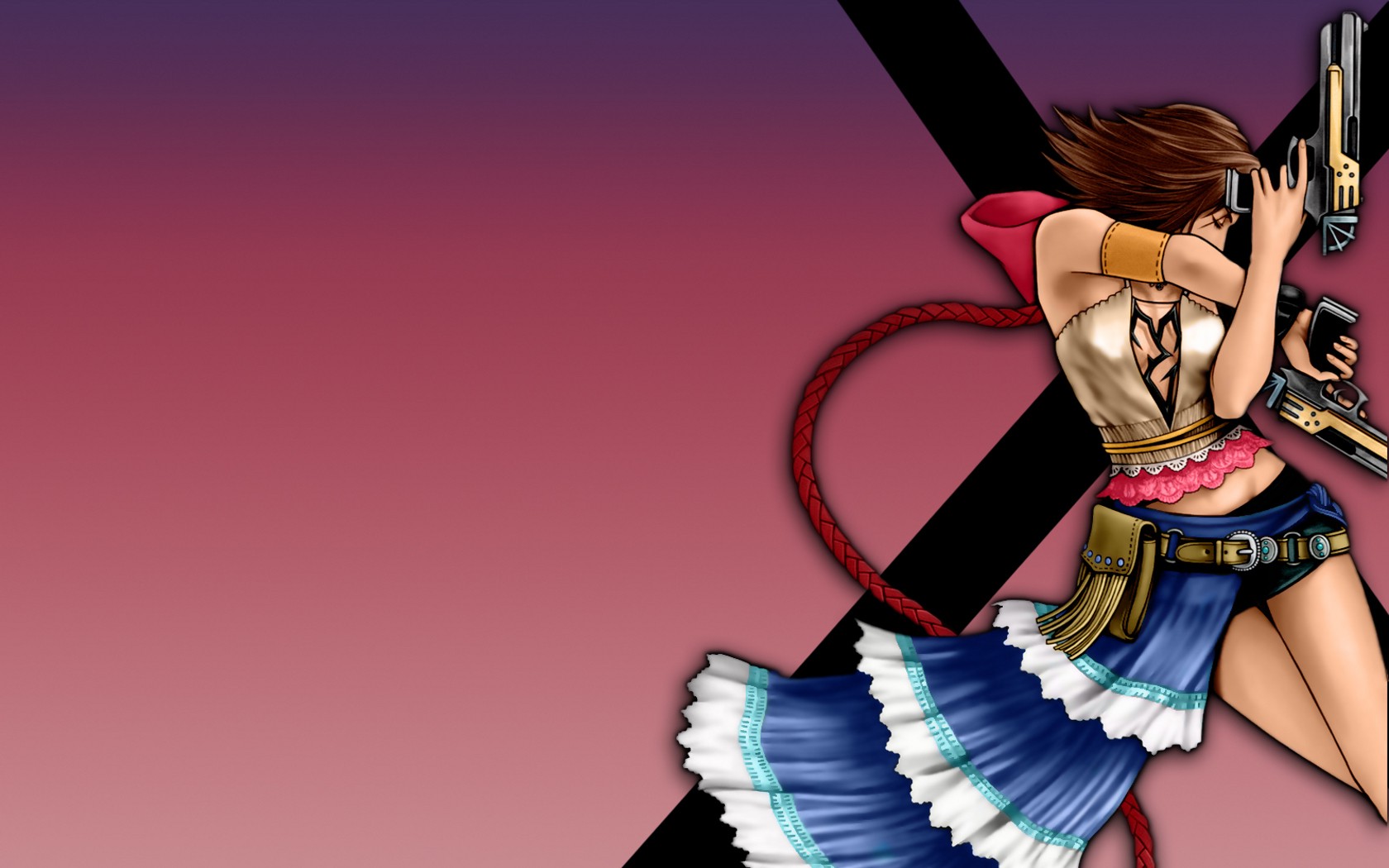 Yuna, Final Fantasy, Machine Gun Wallpapers HD / Desktop and Mobile