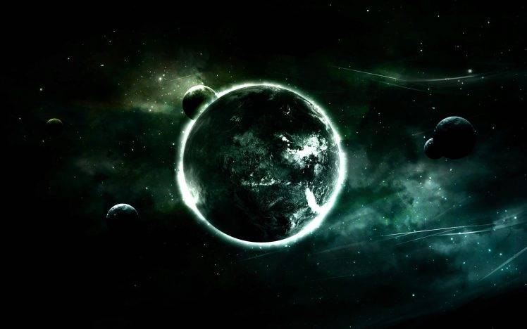 planet, Space, Stars, Glowing HD Wallpaper Desktop Background