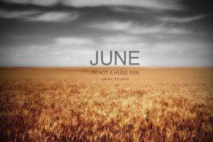 June, Field, Humor, Clouds