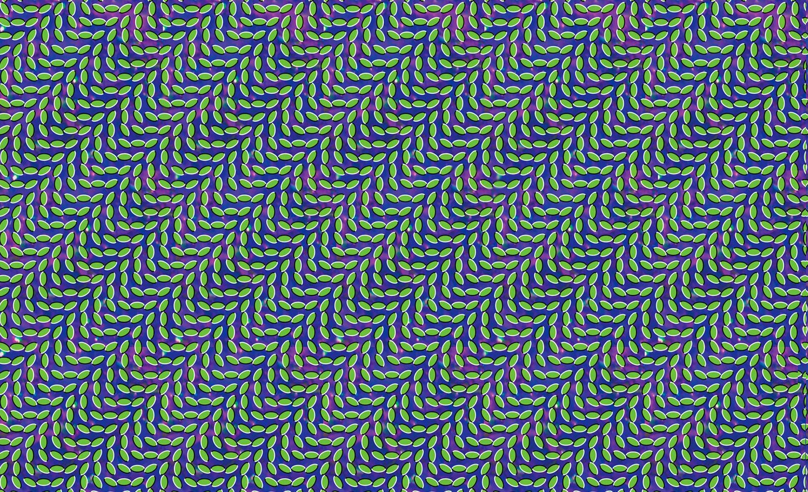 optical Illusion, Pattern, Abstract, Leaves, Animal Collective, Merriweather Post Pavilion Wallpaper