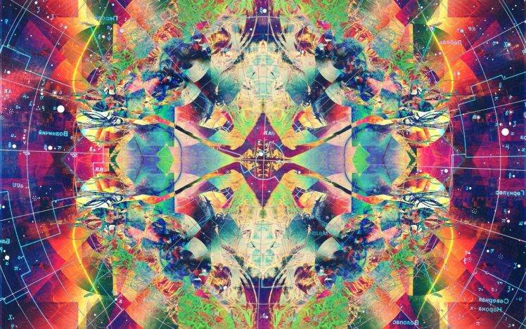psychedelic, Abstract, Colorful, Symmetry HD Wallpaper Desktop Background