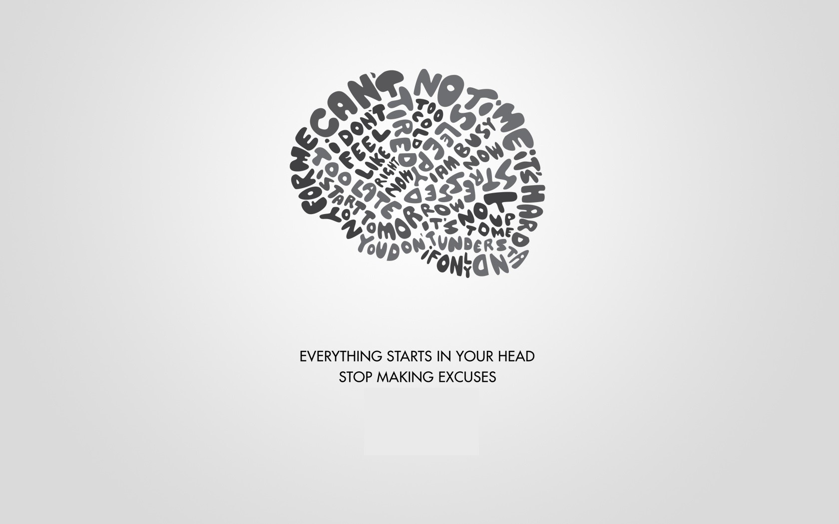 procrastination, Brains, Motivational, Quote, Word Clouds, Simple Background Wallpaper