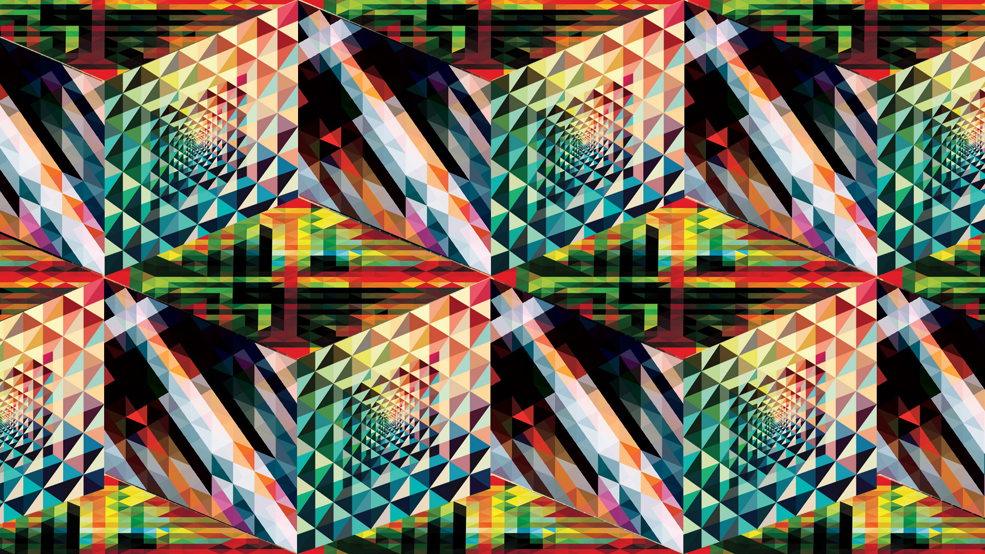 Andy Gilmore, Abstract, Pattern, Colorful, Geometry, Diamonds