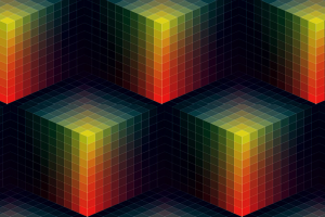 Andy Gilmore, Colorful, Cube, 3D, Abstract