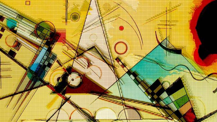 Wassily Kandinsky, Painting, Abstract, Circle, Triangle, Geometry, Classic Art HD Wallpaper Desktop Background