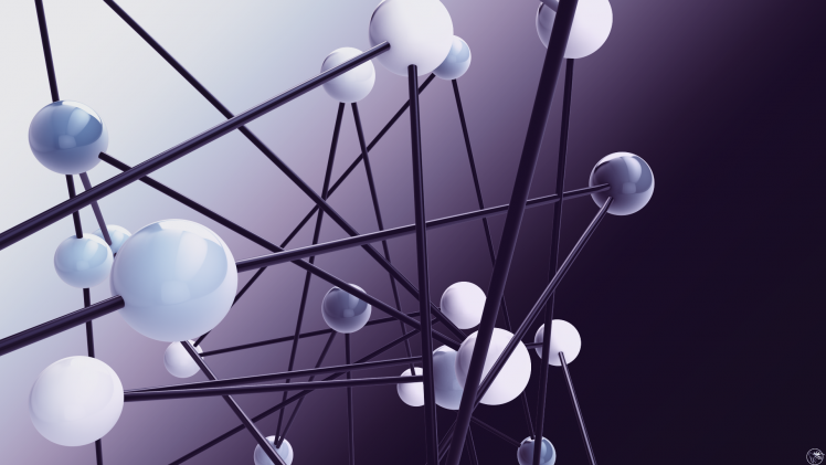 abstract, 3D, Molecular Models, Sphere, Digital Art, Artwork HD Wallpaper Desktop Background