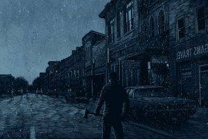 Silent Hill, Snow, Car, Nurses, Digital Art, Video Games