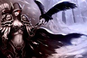 Sylvanas Windrunner, Video Games, World Of Warcraft, Raven, Digital Art, Artwork