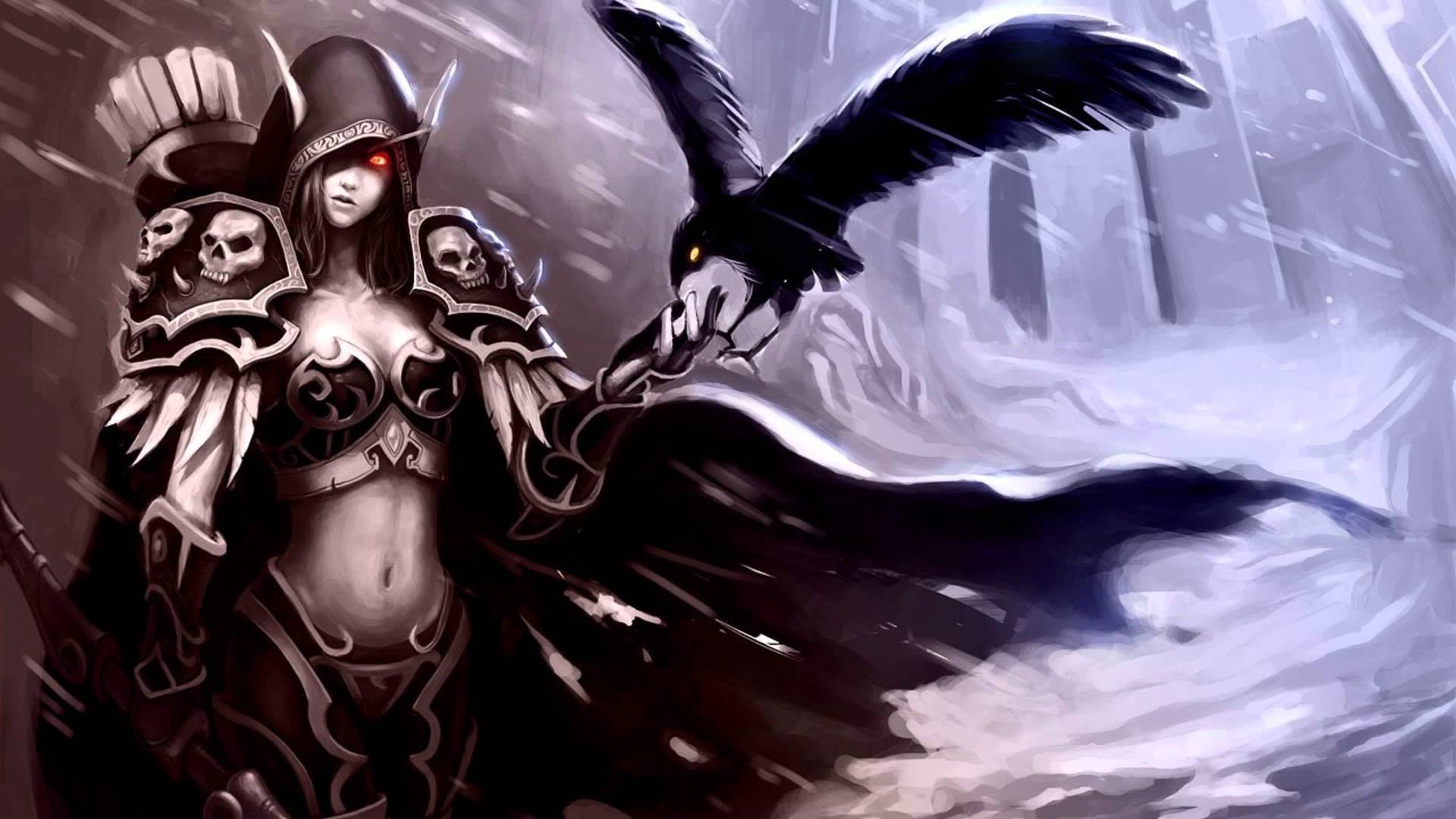 Sylvanas Windrunner, Video Games, World Of Warcraft, Raven, Digital Art, Artwork Wallpaper