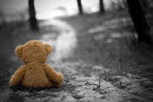 teddy Bears, Selective Coloring, Depth Of Field, Gloomy, Nature