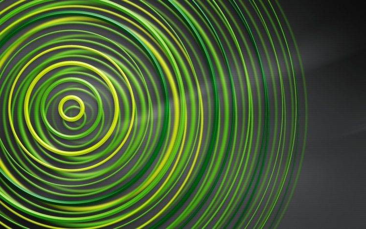 Abstract Digital Art Geometry Circle Simple Background Green