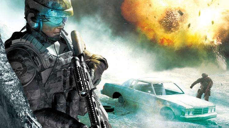 video Games, Tom Clancys Ghost Recon: Advanced Warfighter, Soldier, Futuristic, Explosion HD Wallpaper Desktop Background