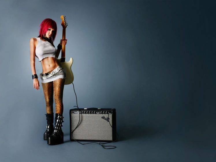 women, Guitar, Boots, Belly, Musicians HD Wallpaper Desktop Background