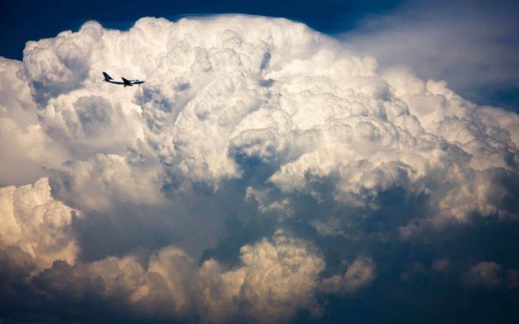 clouds, Sky, Aircraft, Nature HD Wallpaper Desktop Background