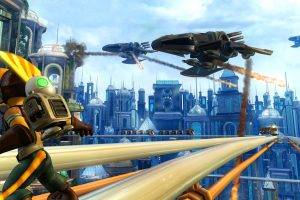 video Games, Screenshots, Ratchet  And  Clank, Airships, City, Ratchet  And  Clank Future: Tools Of Destruction