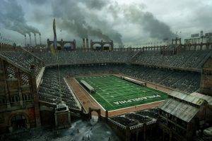 stadium, Concept Art, Video Games, Smoke, Philadelphia, Industrial, Sports, American Football