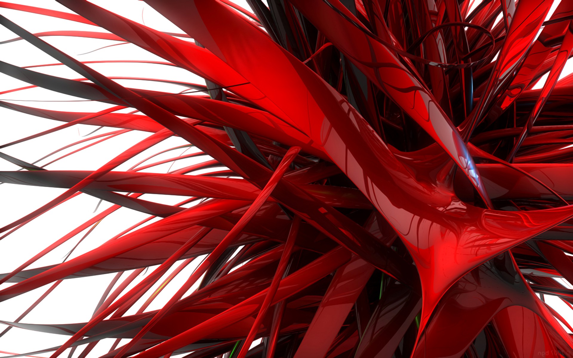 digital Art, Abstract, 3D, Red, Render, Reflection, White Background  Wallpapers HD / Desktop and Mobile Backgrounds