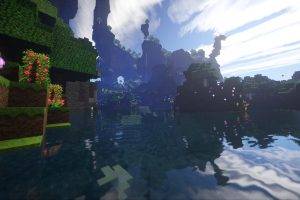 Minecraft, Render, Screenshots, Lake, Reflection