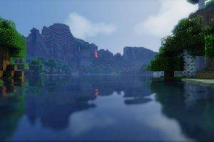 Minecraft, Render, Screenshots, Lake, Lava
