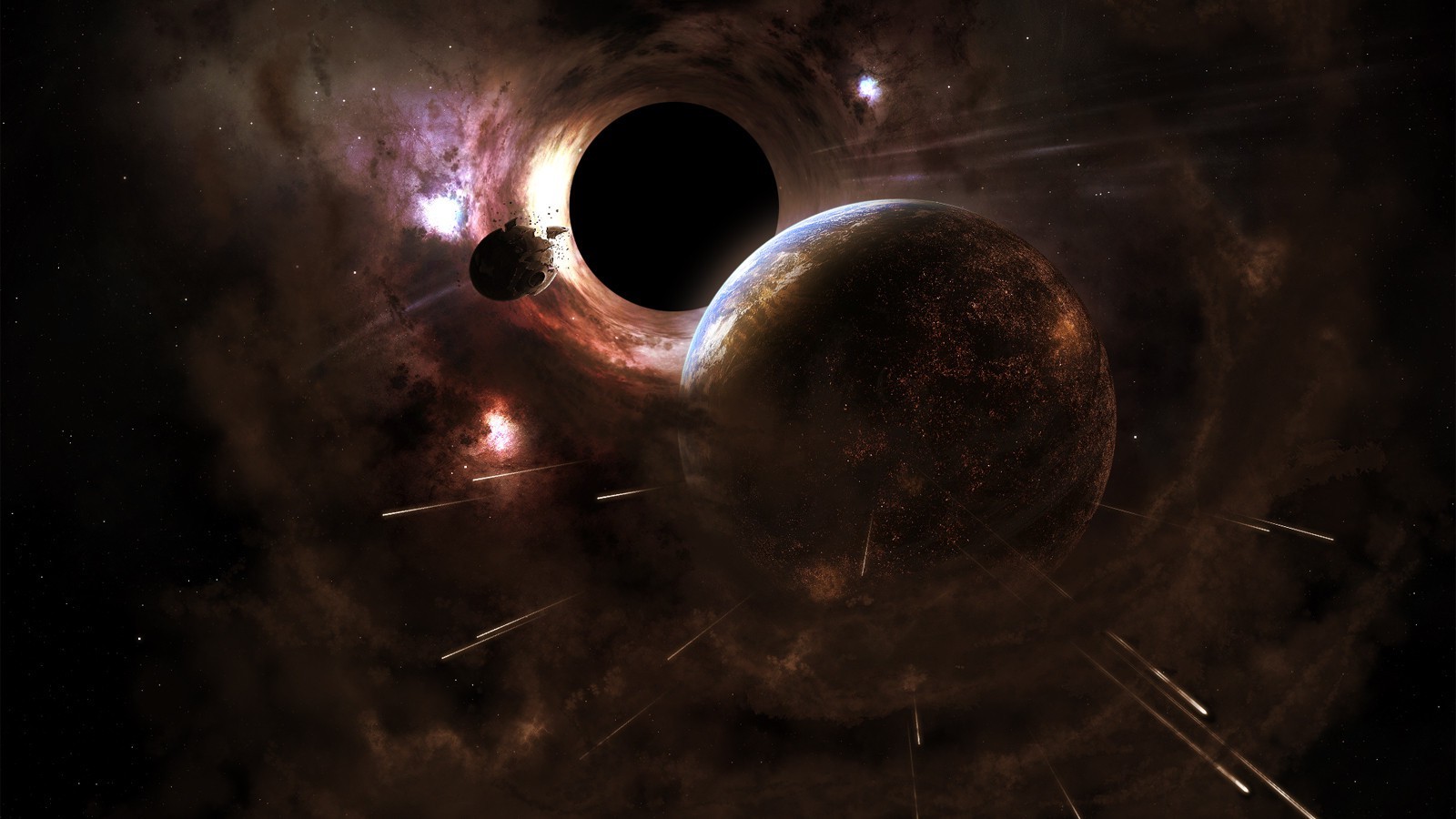 space, Planet, Black Holes Wallpaper