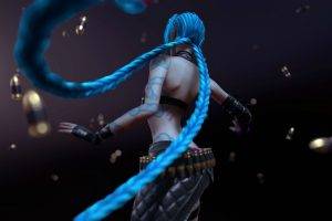 blue Hair, CGI, Women, League Of Legends, Jinx (League Of Legends)