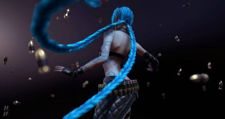 blue Hair, CGI, Women, League Of Legends, Jinx (League Of Legends) HD Wallpaper Desktop Background