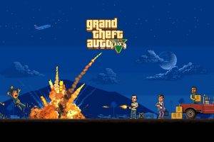 video Games, Grand Theft Auto V, Pixel Art