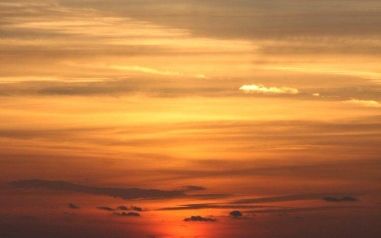 nature, Sky, Sunset, Orange, Clouds HD Wallpaper Desktop Background
