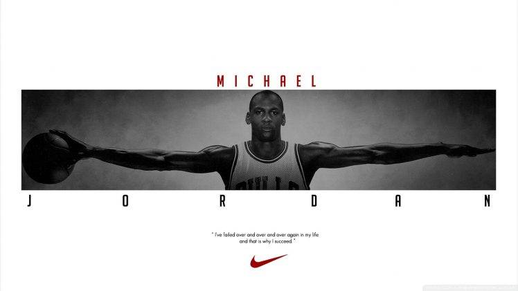 Michael Jordan, Quote, White Background, Typography, Chicago Bulls HD Wallpaper Desktop Background