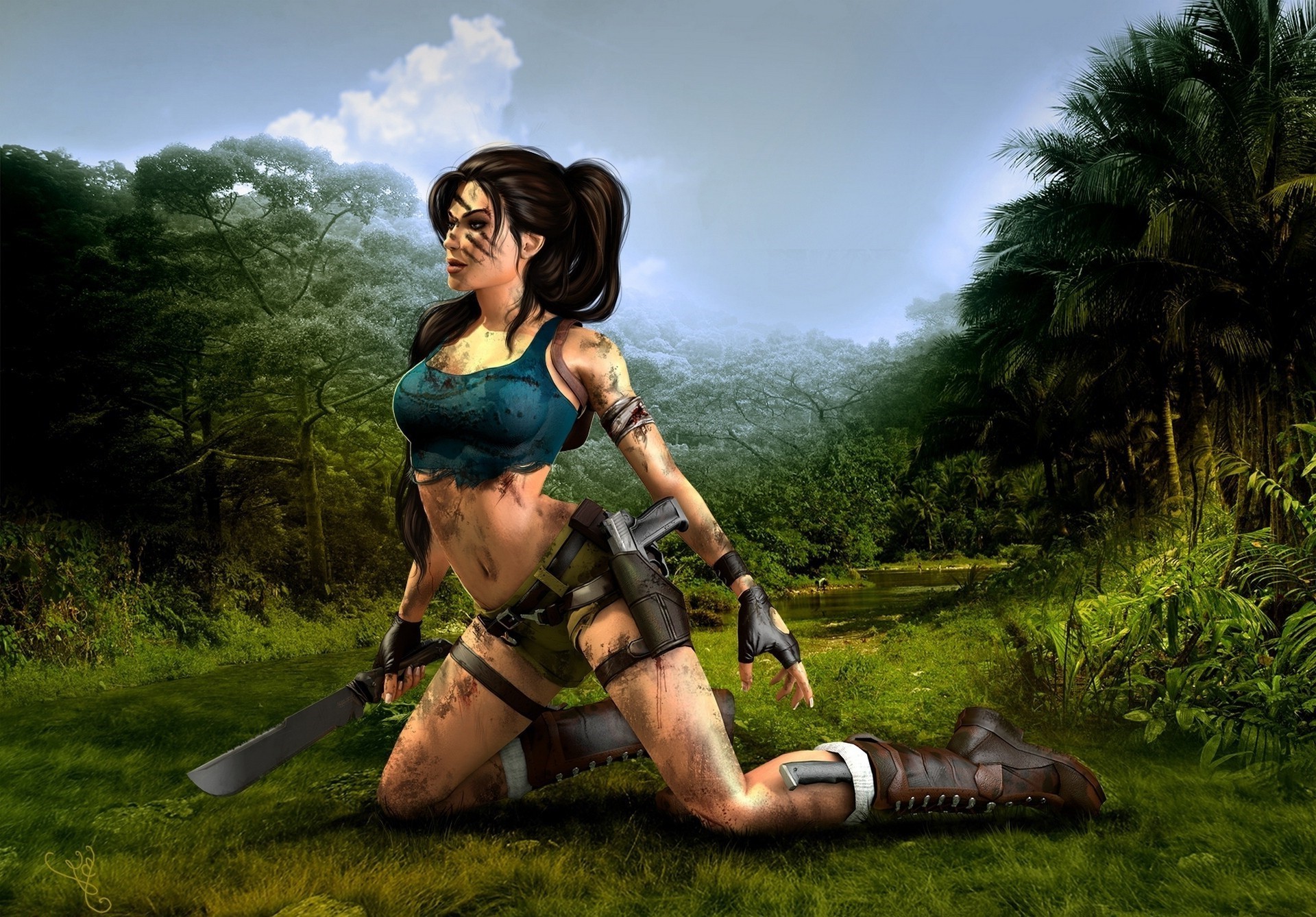 Lara Croft, Video Games, Tomb Raider, Artwork Wallpaper