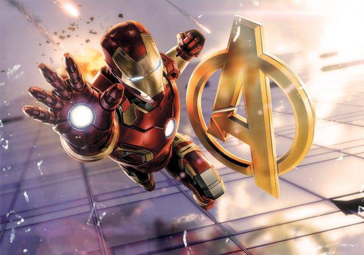 Iron Man, Broken Glass, Superhero, Avengers: Age Of Ultron, Marvel Comics, The Avengers HD Wallpaper Desktop Background