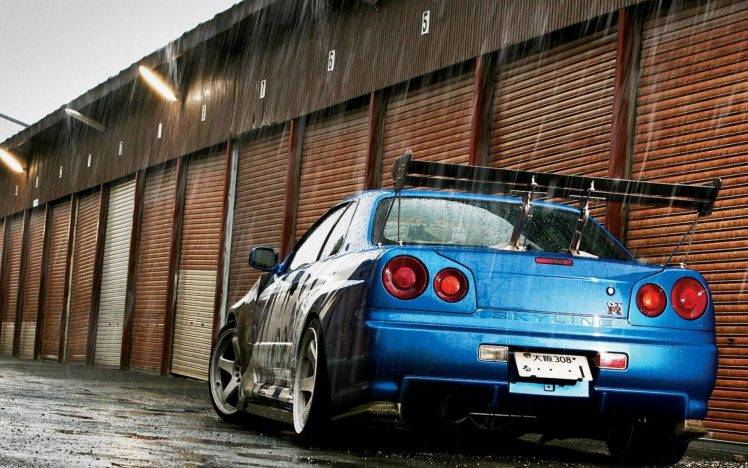 Nissan Skyline GT R R34, Nissan Skyline, Nissan, JDM, Car, Blue Cars HD Wallpaper Desktop Background